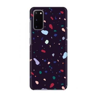 Dark Rounded Terrazzo: Volledig geprint Samsung Galaxy S20 Hoesje