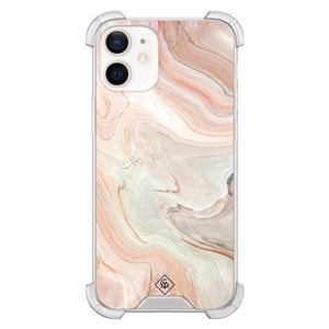 iPhone 12 mini shockproof hoesje - Marmer waves