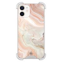 iPhone 12 mini shockproof hoesje - Marmer waves