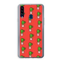 Mini cactus: Samsung Galaxy A20s Transparant Hoesje