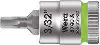 Wera 8740 A Binnenzeskant Zyklop Bitdop met 1/4"-aandrijving, 3/32" - 1 stuk(s) - 05003381001