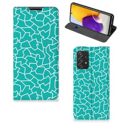 Samsung Galaxy A72 (5G/4G) | Bookcase | Cracks Blue