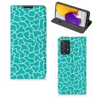 Samsung Galaxy A72 (5G/4G) | Bookcase | Cracks Blue
