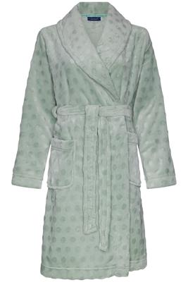 Duurzame fleece badjas stippen