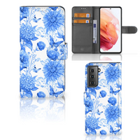 Hoesje voor Samsung Galaxy S21 Flowers Blue