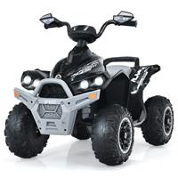 Elektrische Quad voor Kinderen 12 V met Muziek Claxon en LED-Koplamp Kinderquad 2,2-4,3 km/u voor Peuters Vanaf 3 Jaar (Zwart)