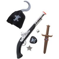 Kinderen speelgoed verkleed wapens set in Piraten stijl thema 6-delig   -