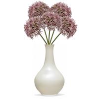 Allium/Sierui kunstbloem - 6x - losse steel - lila - 62 cm - Natuurlijke uitstraling