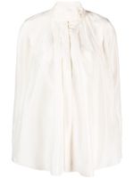 Forte Forte blouse en soie à design plissé - Blanc