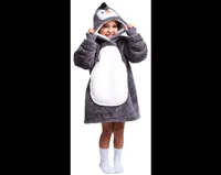 Knuffel hoodie 3-6 jaar pinguin