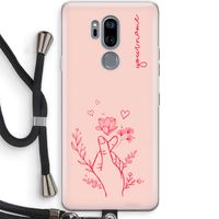 Giving Flowers: LG G7 Thinq Transparant Hoesje met koord
