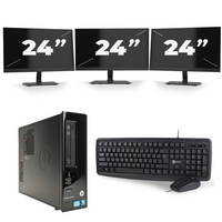 HP Pro 3300 SFF - Intel Core i3-2e Generatie - 8GB RAM - 256GB SSD - Windows 10 + 3x 24 inch Monitor HP Pro 3300 SFF - Intel Core i3-2e Generatie - 8GB RAM - 256GB SSD - Windows 10 + 3x 24 inch Monitor