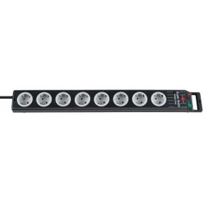 Brennenstuhl 1153380118 power uitbreiding 2,5 m 8 AC-uitgang(en) Zwart, Grijs