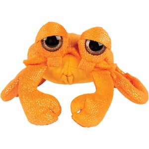 Suki Gifts pluche Krab knuffeldier - cute eyes - oranje - 23 cm