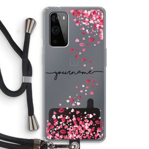 Hartjes en kusjes: OnePlus 9 Pro Transparant Hoesje met koord