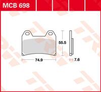 TRW Remblokken, en remschoenen voor de moto, MCB698 Allround organisch