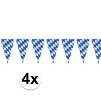 4x Plastic Beieren Oktoberfest vlaggenlijn 10 meter - thumbnail