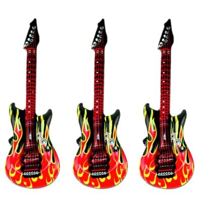 Kr?ger Opblaasbaar gitaar - 3x - met vlammen - 100 cm - speelgoed gitaar Kr?ger Opblaasbaar gitaar - 3x - met vlammen - 100 cm - speelgoed gitaar