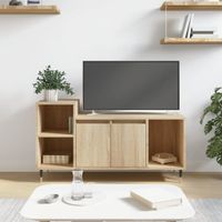 Tv-meubel 100x35x55 cm bewerkt hout sonoma eikenkleurig - thumbnail
