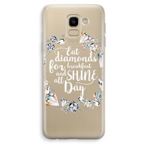 Diamonds: Samsung Galaxy J6 (2018) Transparant Hoesje