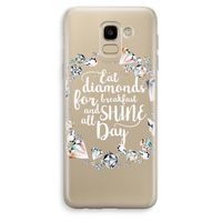 Diamonds: Samsung Galaxy J6 (2018) Transparant Hoesje