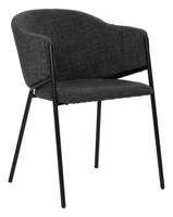 Artistiq Eetkamerstoel 'Lynise' Structuurstof, kleur Donkergrijs