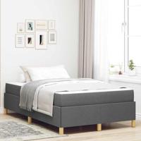 Boxspring bed met matras Donkergrijs 120 x 190 cm Stof