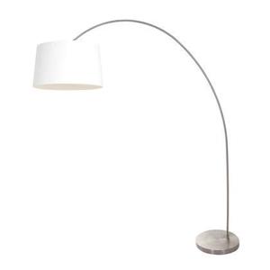 Mexlite - vloerlamp - Solva - staal - linnen metaal - booglamp - E27 - 3917ST
