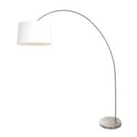 Mexlite - vloerlamp - Solva - staal - linnen metaal - booglamp - E27 - 3917ST Mexlite - vloerlamp - Solva - staal - linnen metaal - booglamp - E27 - 3917ST