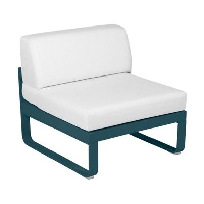 Fermob Bellevie 1-zitsmodule loungebank Acapulco Blue - Off-White