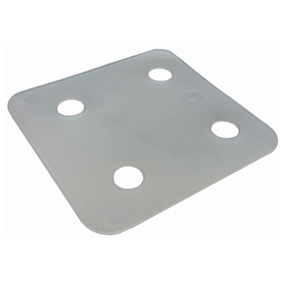 GB drukplaat zonder sleuf 1 x70x70mm transp etiket; 96 per zak | 480 stuks - 17534701