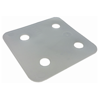 GB drukplaat zonder sleuf 1 x70x70mm transp etiket; 96 per zak | 480 stuks - 17534701