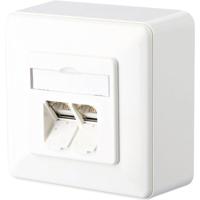 Metz Connect 1307380002-I Netwerkdoos Opbouw (op muur) CAT 6 2 poorten Zuiver wit
