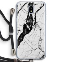 Witte marmer 2: Samsung Galaxy J5 (2017) Transparant Hoesje met koord