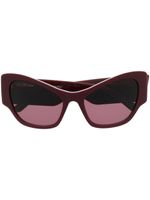 Balenciaga Eyewear lunettes de soleil à monture papillon - Rouge - thumbnail