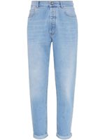 Brunello Cucinelli jean à coupe cigarette - Bleu