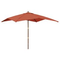 The Living Store Parasol Terracotta - The Living Store - Parasols - 300x300x273 cm - Dubbel katrolsysteem - thumbnail