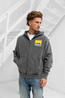 Croyez Fumes Zip Hoodie Heren Donkergrijs - Maat XL - Kleur: DonkergrijsGeel | Soccerfanshop