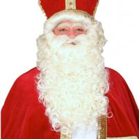 Sinterklaas verkleed set - wenkbrauwen yakhaar - baard/pruik/snor - Goed Heiligman