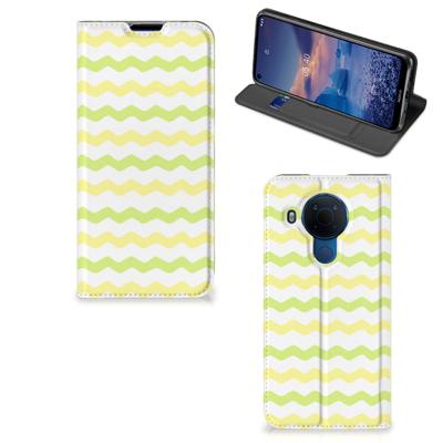 Nokia 5.4 | Hoesje met Magneet | Waves Yellow