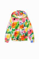Oversized sweatshirt met bloemen - RED - M