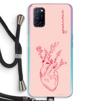 Blooming Heart: Oppo A52 Transparant Hoesje met koord