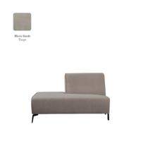 LABEL51 Bank Nero - Taupe - Micro Suede - Ottomane Links Voorstaand LABEL51 Bank Nero - Taupe - Micro Suede - Ottomane Links Voorstaand