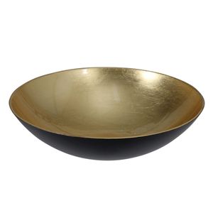 Kunststof decoratie schaal goud rond D28 cm