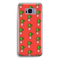 Mini cactus: Samsung Galaxy S8 Transparant Hoesje - thumbnail