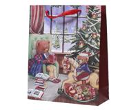 Giftbag papier l10b26h32 cm rood M Decoris - Decoris Giftbag papier l10b26h32 cm rood M Decoris - Decoris