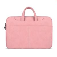 ST06S waterdichte PU lederen rits verborgen draagbare riem een-schouder handtas voor 14 1 inch laptops met Magic stick & koffer riem (roze)