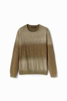 Trui met kleurverloop en tekst - GREEN - XL