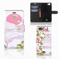 Wiko Pulp Fab 4G Telefoonhoesje met Pasjes Bird Standing - thumbnail