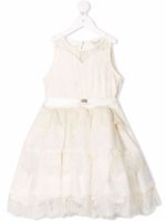 TWINSET Kids robe à motif en dentelle - Blanc